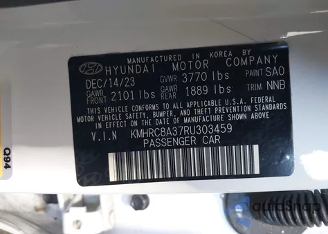 2024 Hyundai Venue Limited z USA, uszkodzony, nr VIN KMHRC8A37RU303459